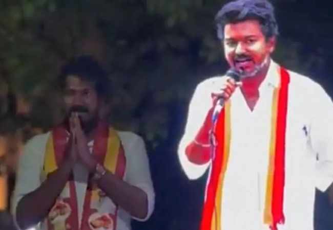 Watch: 'Hologram Vijay' comes to TVK chief's aid for campaigning
